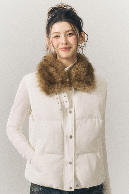 Stand Collar Padded Vest