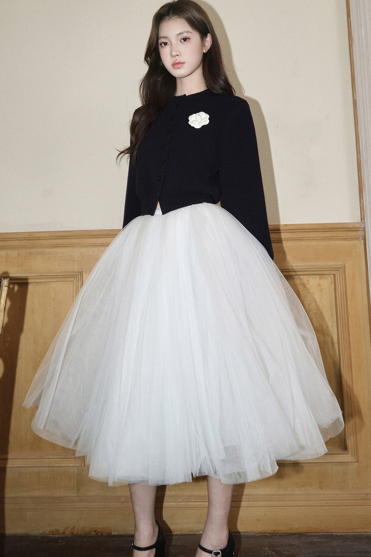 White Mesh Tutu Skirt