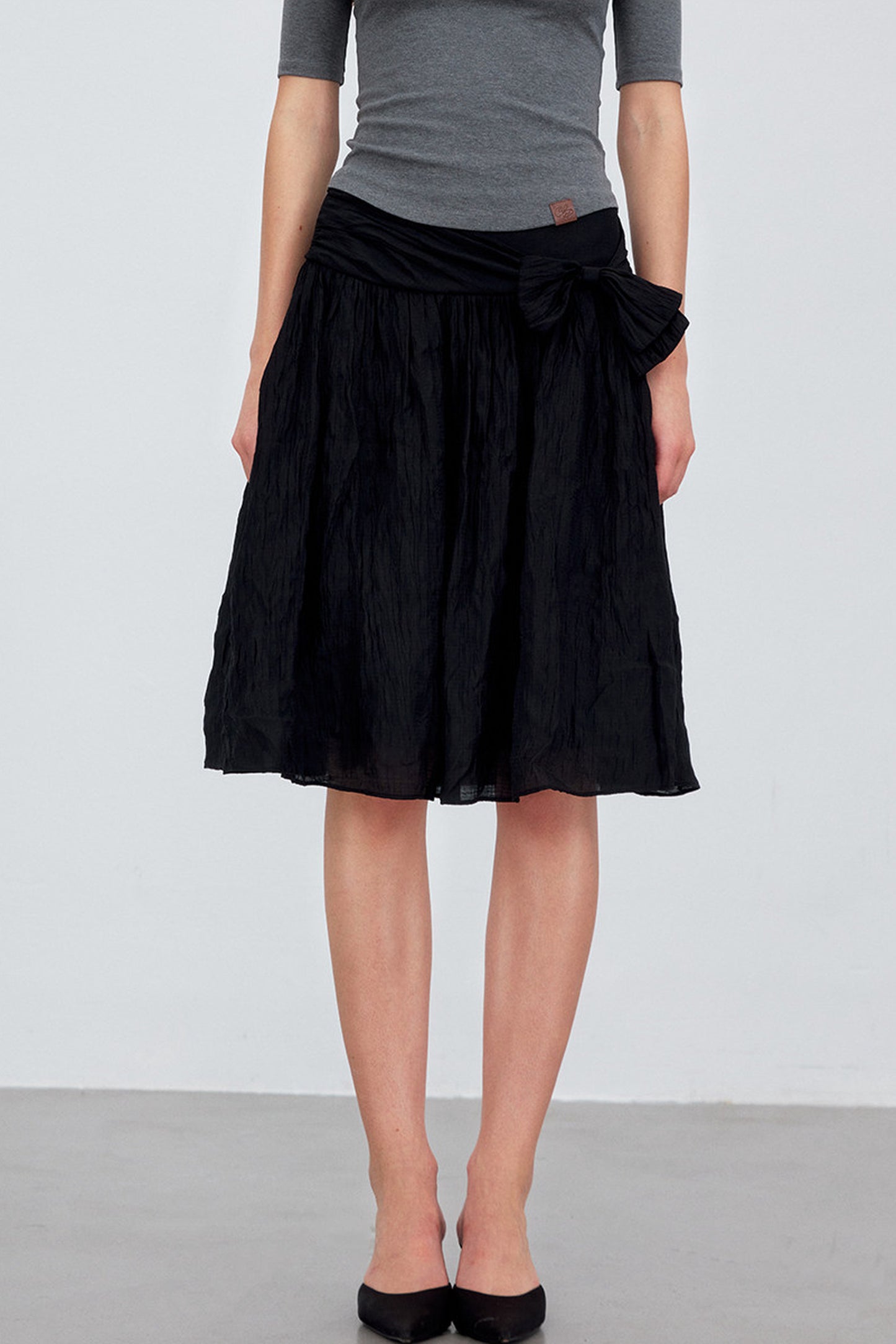 Asymmetrical Bowknot A-Line Skirt