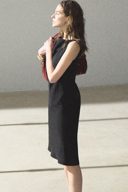 Acetate Black Tank Dress
