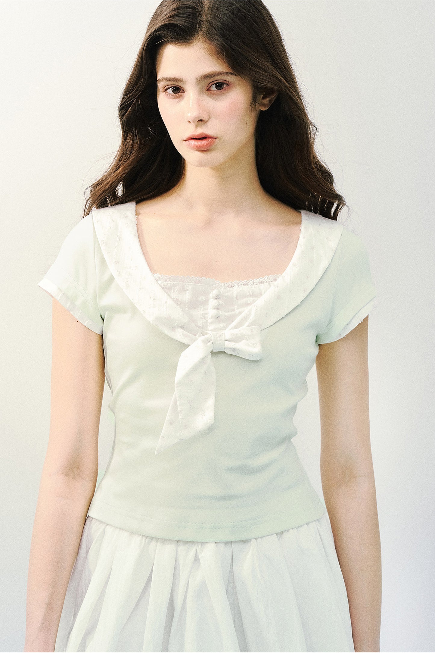 Sweet Bow Tie Floral Blouse