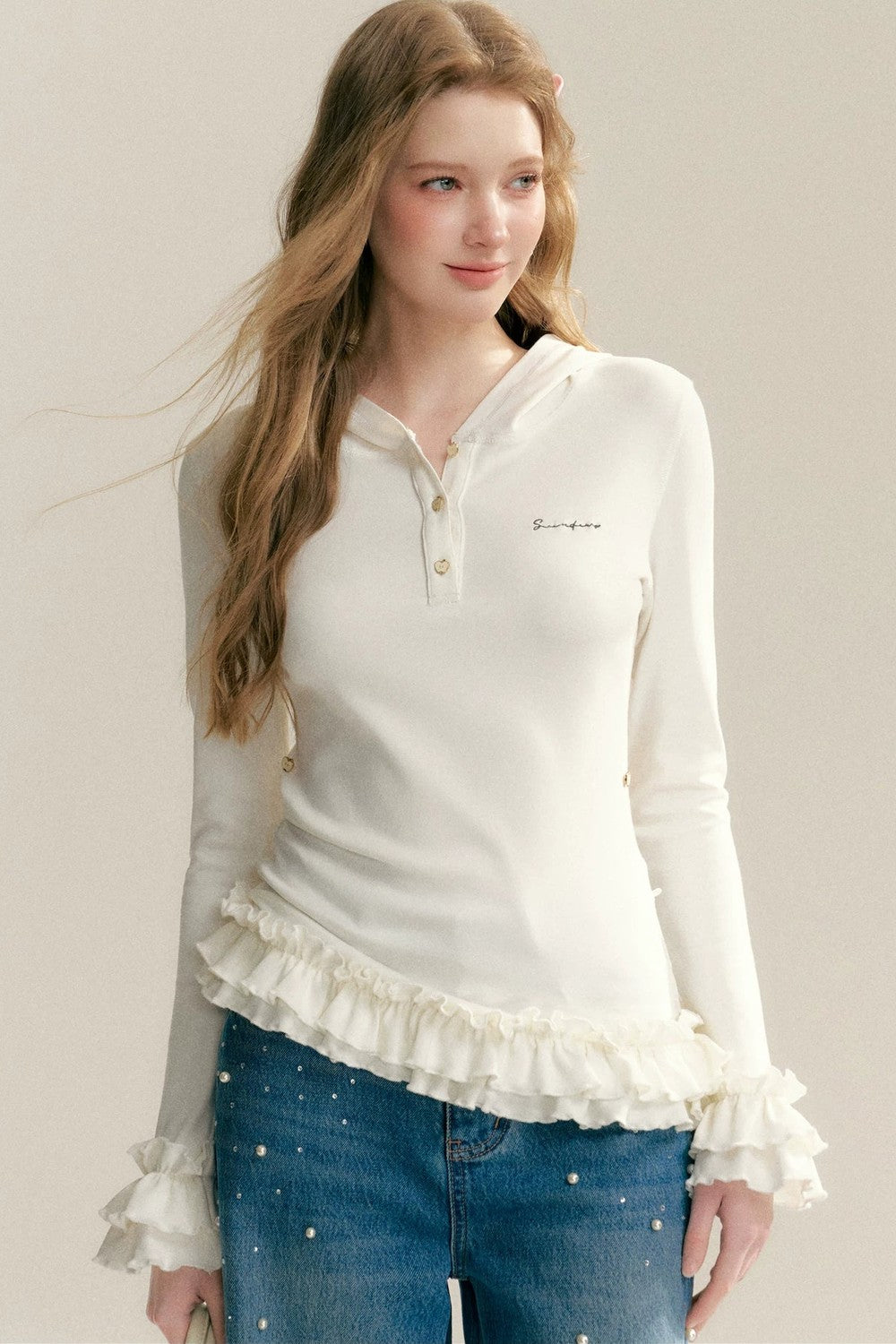 Hooded Patchwork T-Shirt Set