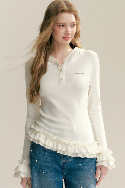 Hooded Patchwork T-Shirt Set