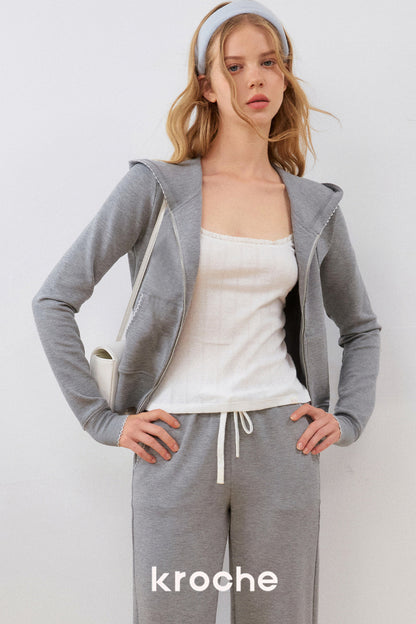 Air Layer Flared Hoodie and Sweatpants Set-Up