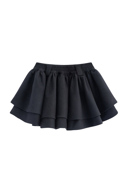 High-Waisted Black Puffy Tutu Skirt Set-Up