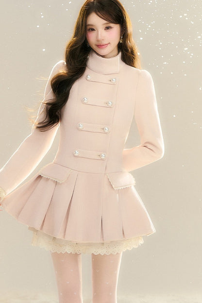 Chaebol Daughter Style Woolen Cape Coat