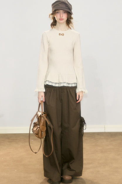 High-Waisted Wide-Leg Cargo Pants