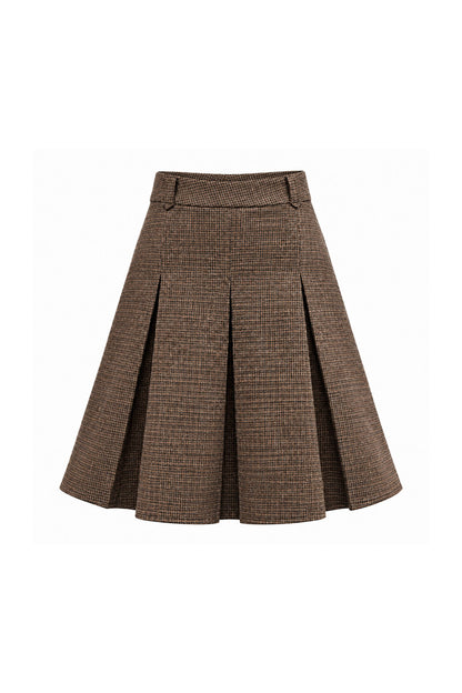Double-Breasted Wool Jacket and Skirt Set-Up