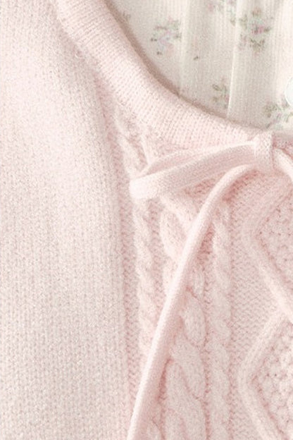 Floral Layered-Look Sweater