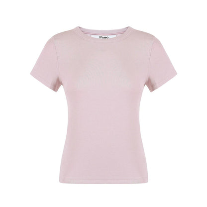 T-shirt rosa a girocollo