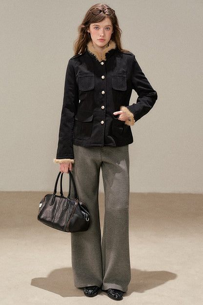 Stand-Collar Cotton Jacket