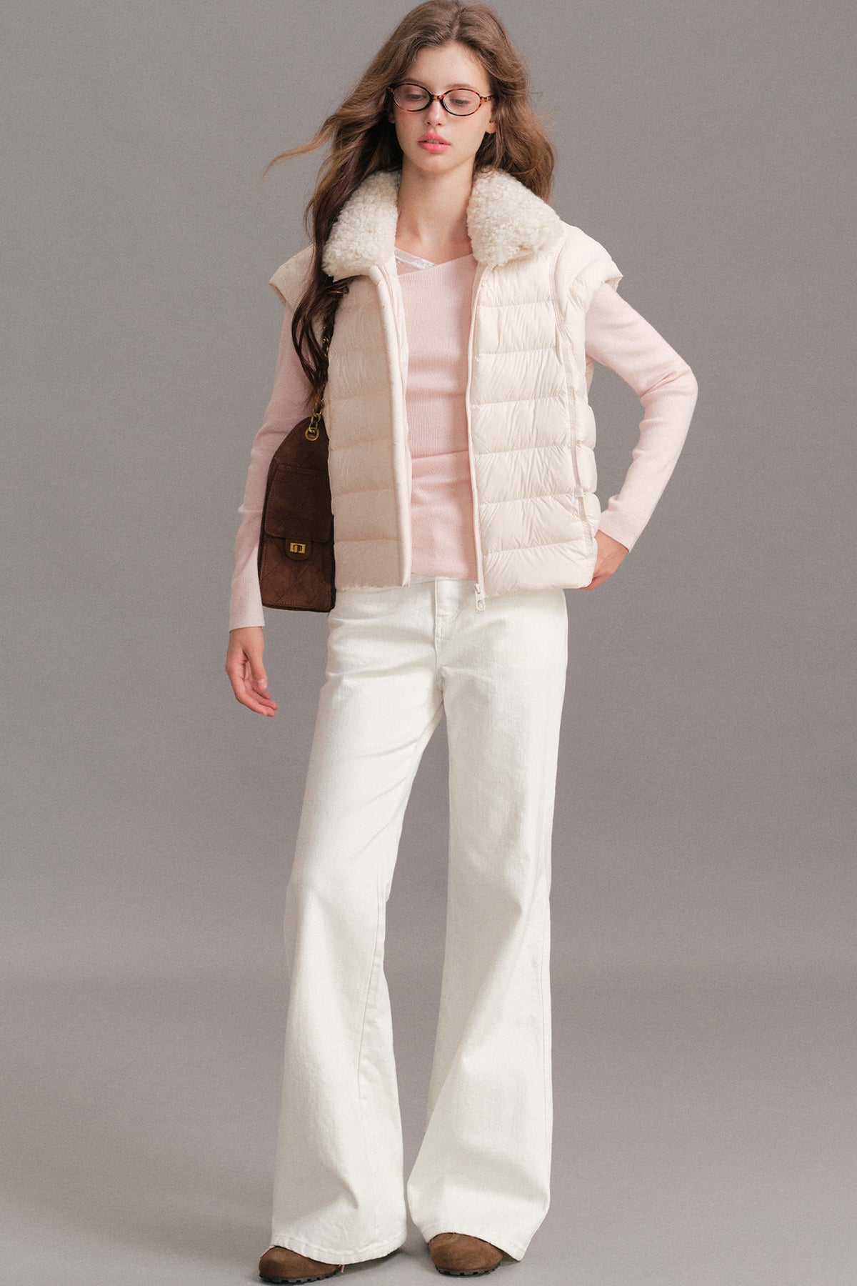 Mid-Rise Flared Flap Pocket Jeans