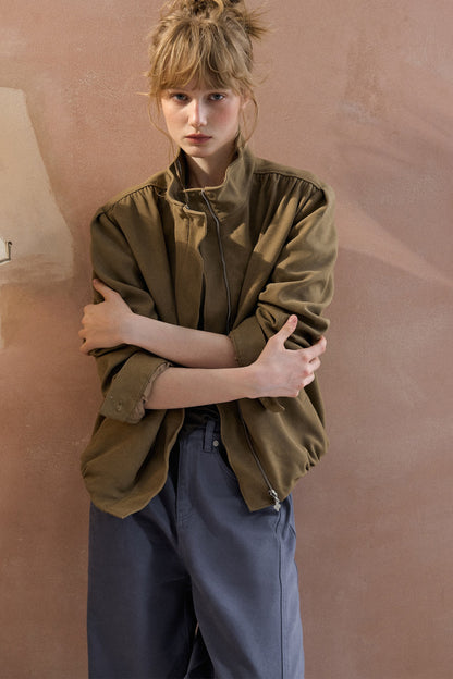 Crinkled Pleated Jacket