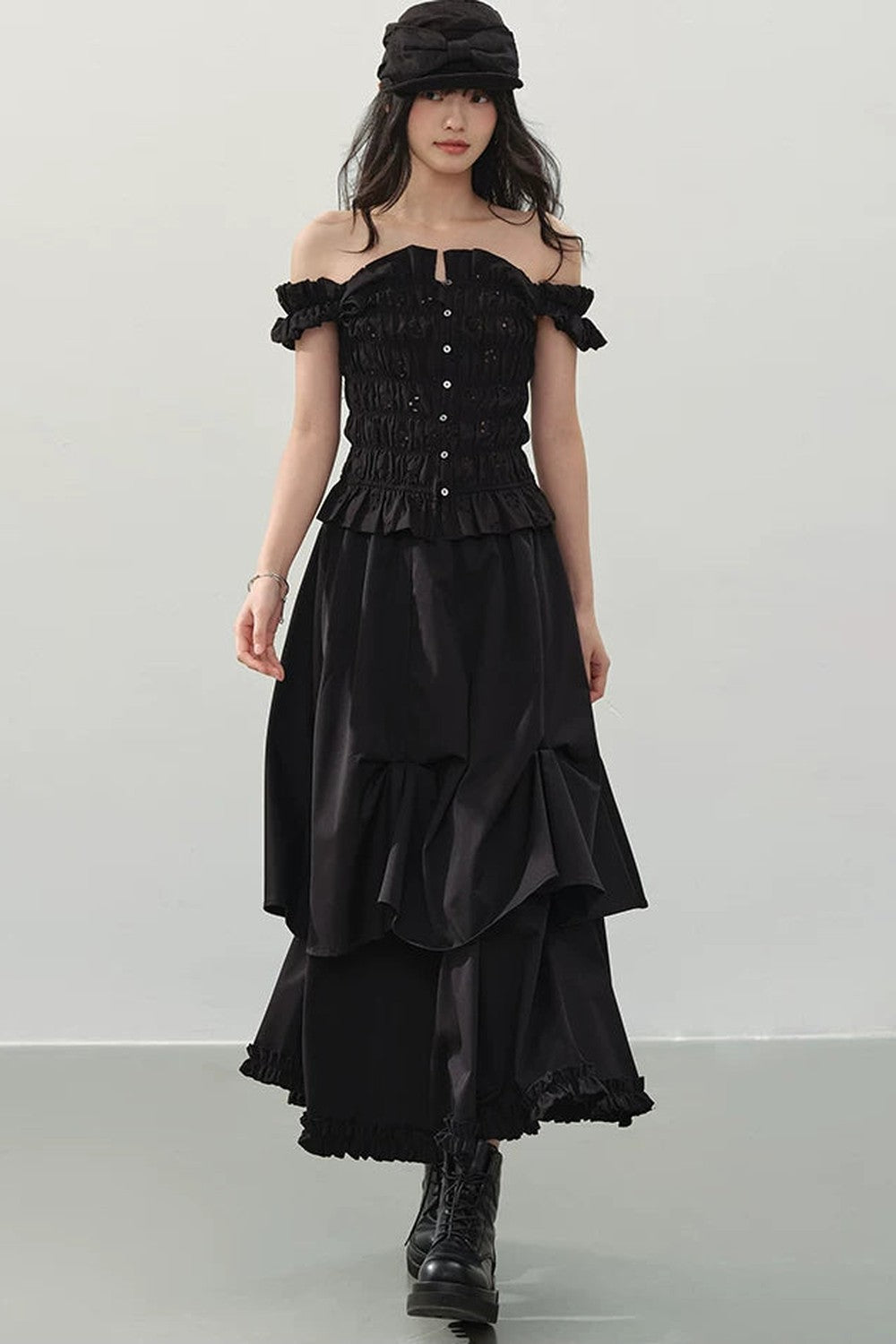 Irregular Pleated A-Line Skirt