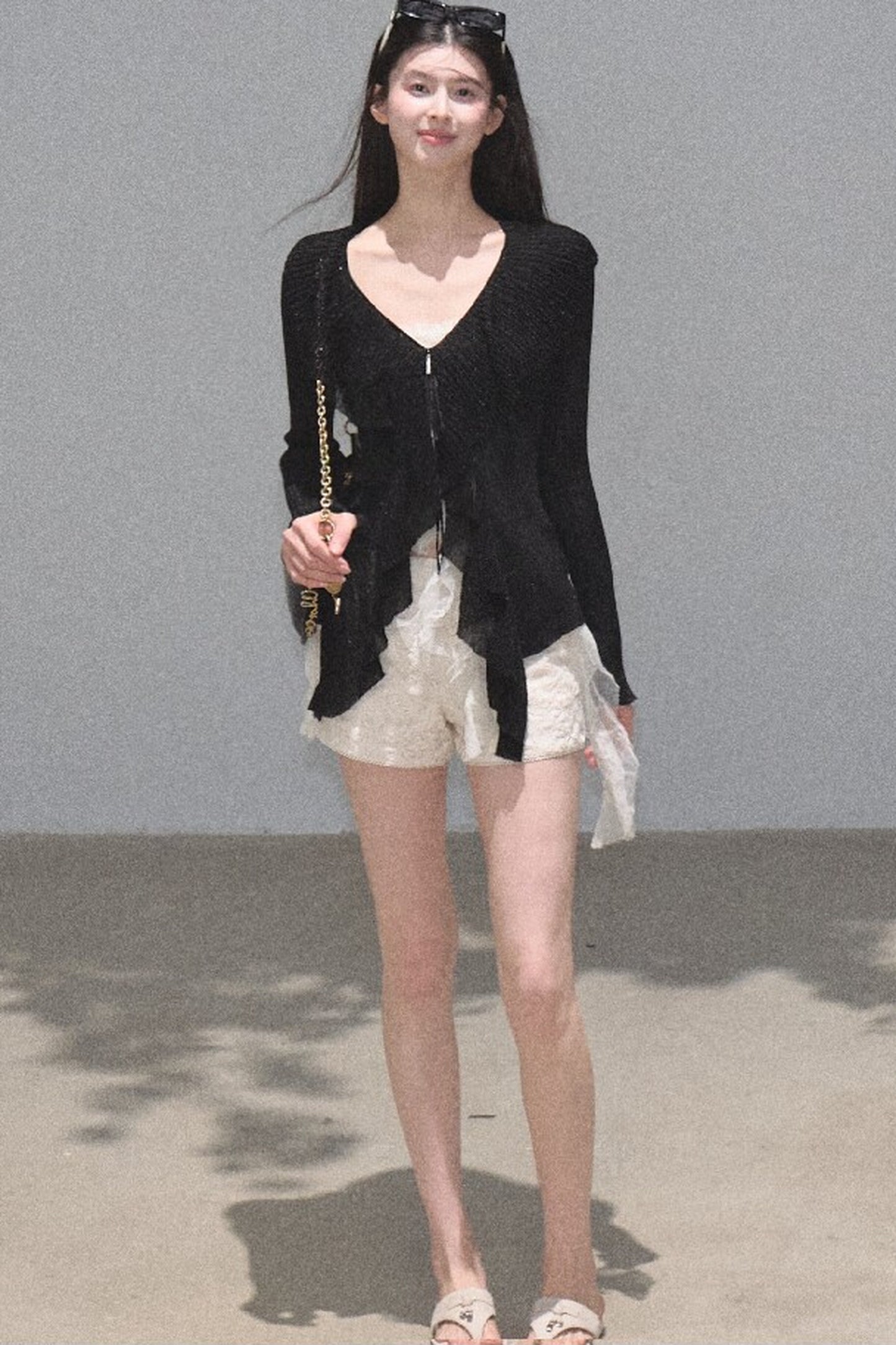 Slim-Fit High-Waisted Suit Shorts