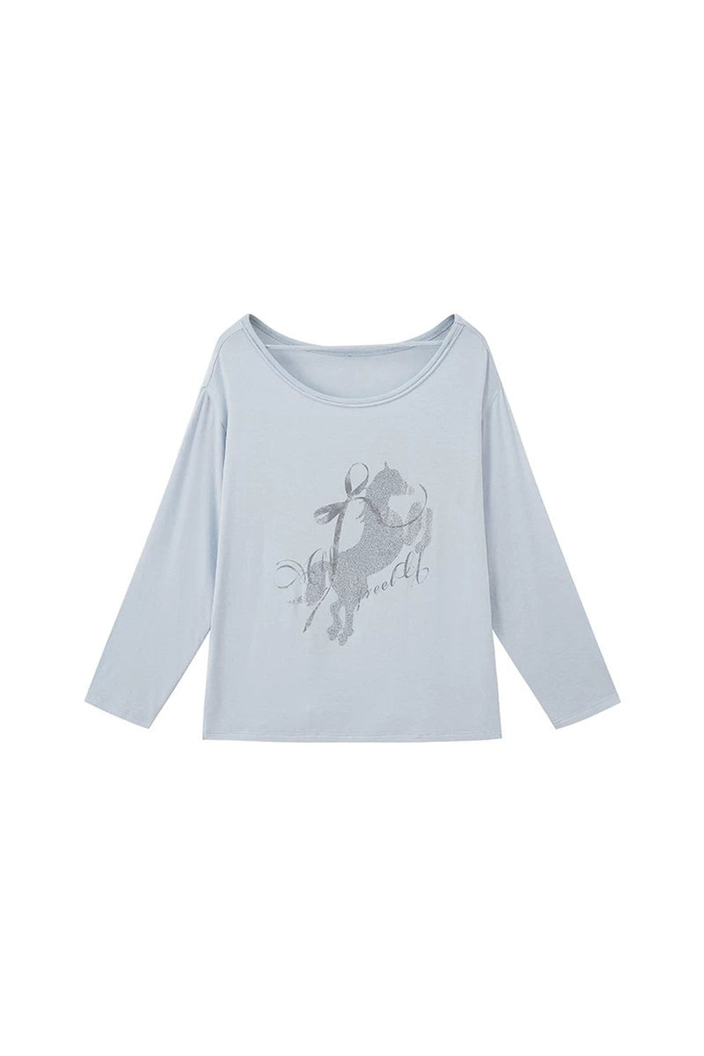 Top con strass effetto distressed con spalle scoperte