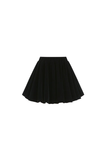 Pink Woolen Coat and Black Skirt Set-Up