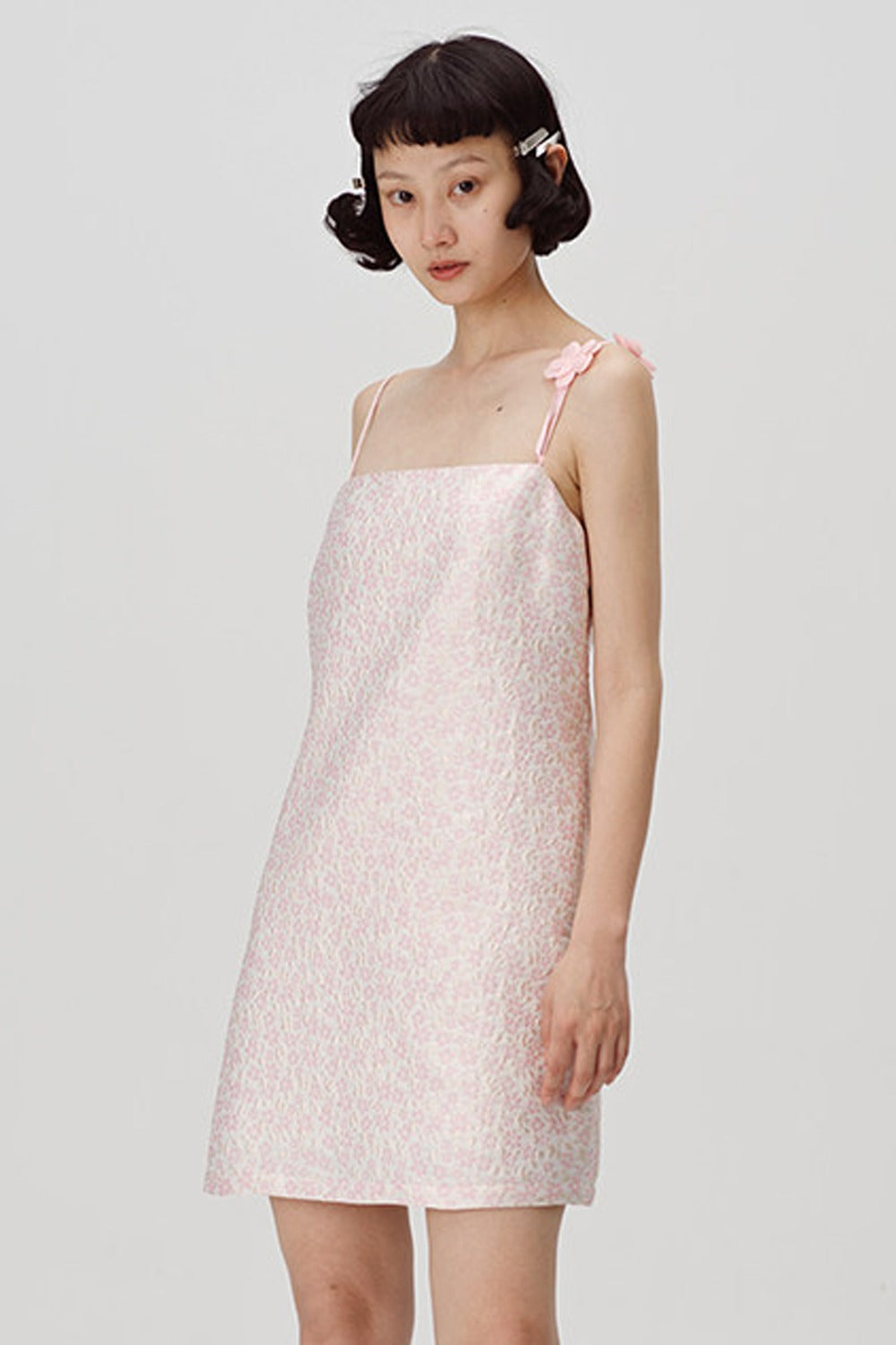 Pink Peach Blossom Strap Dress