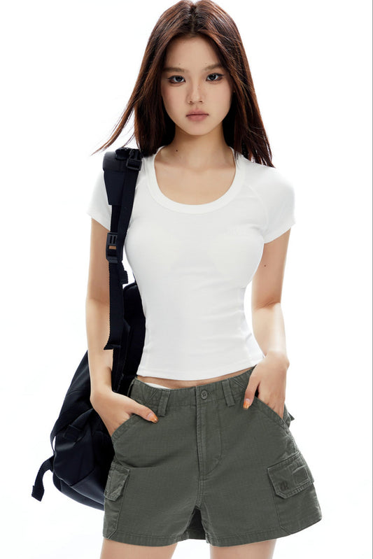 Retro Raglan Short Sleeve Top