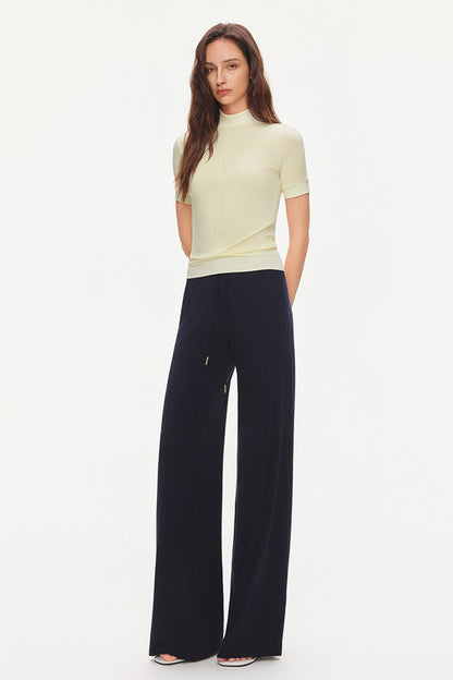 Tencel-Modal-Bluse mit halbhohem Kragen