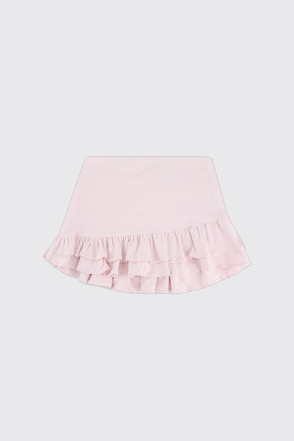 Milk Coffee Vintage Bow-Tie Top Skirt Set-Up