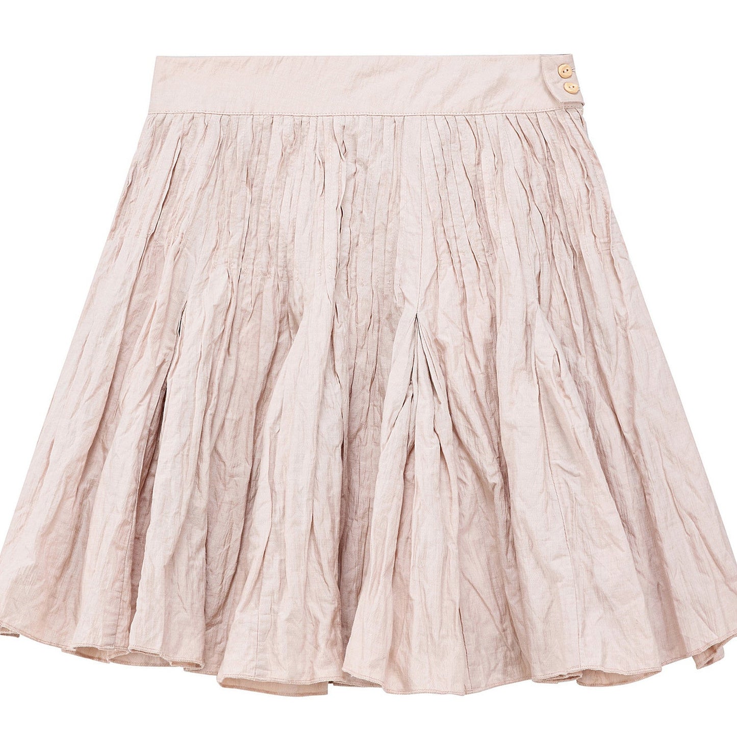 Memory Metallic Wire Crinkled A-Line Skirt