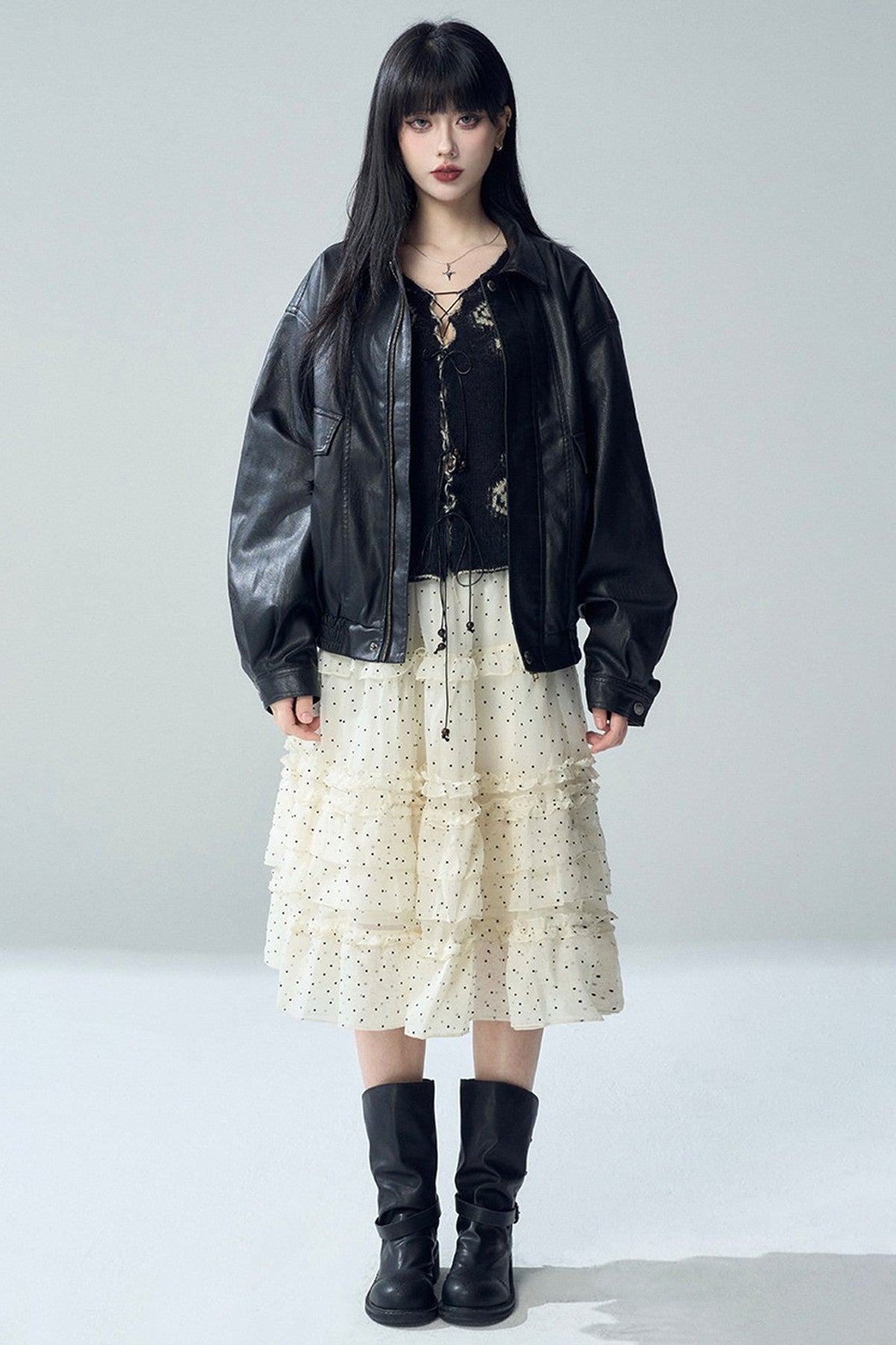 Short Black Leather Jacket