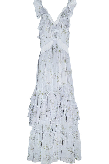 Floral Ruffled Maxi Dress
