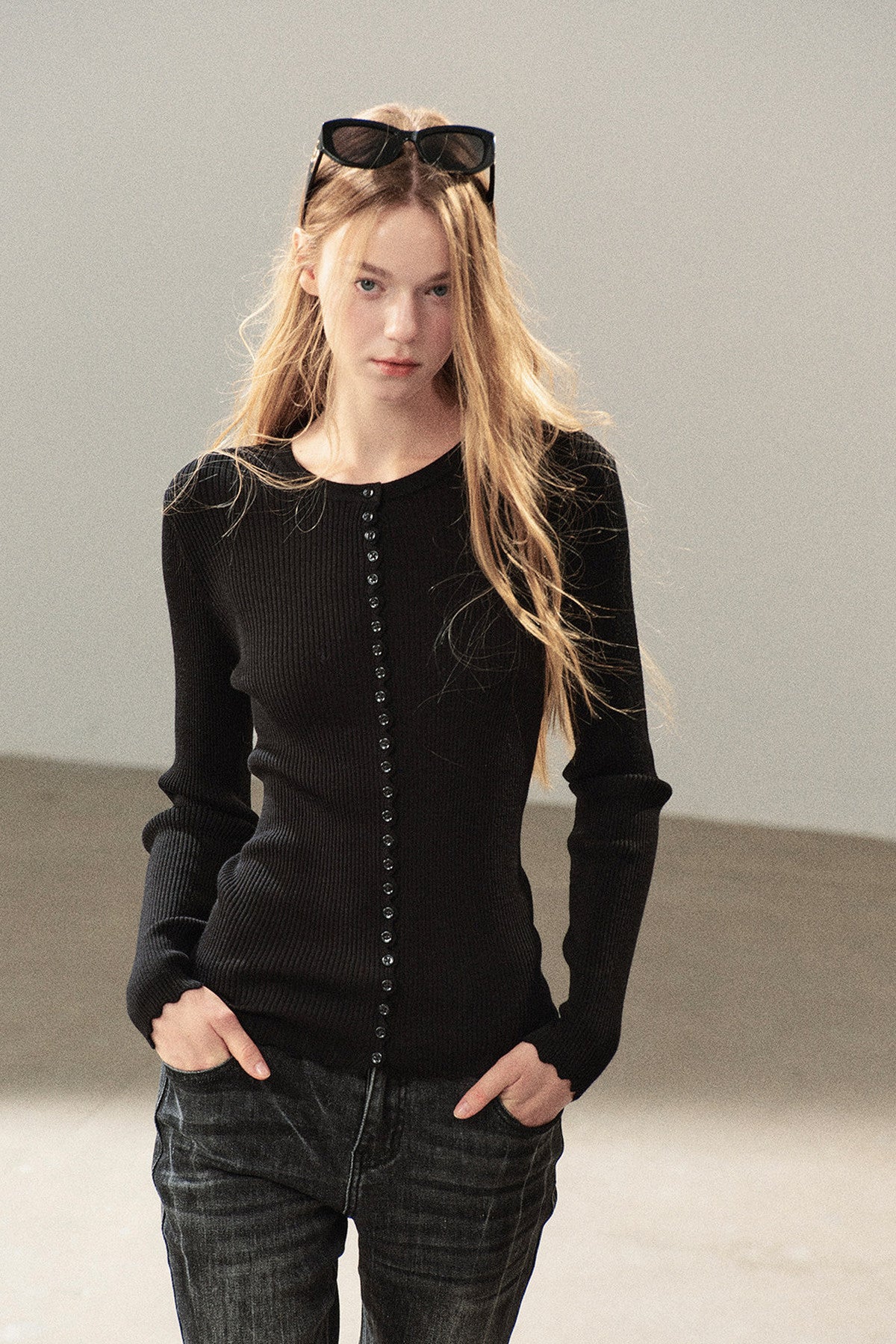Mock Neck Knit Base Layer Top