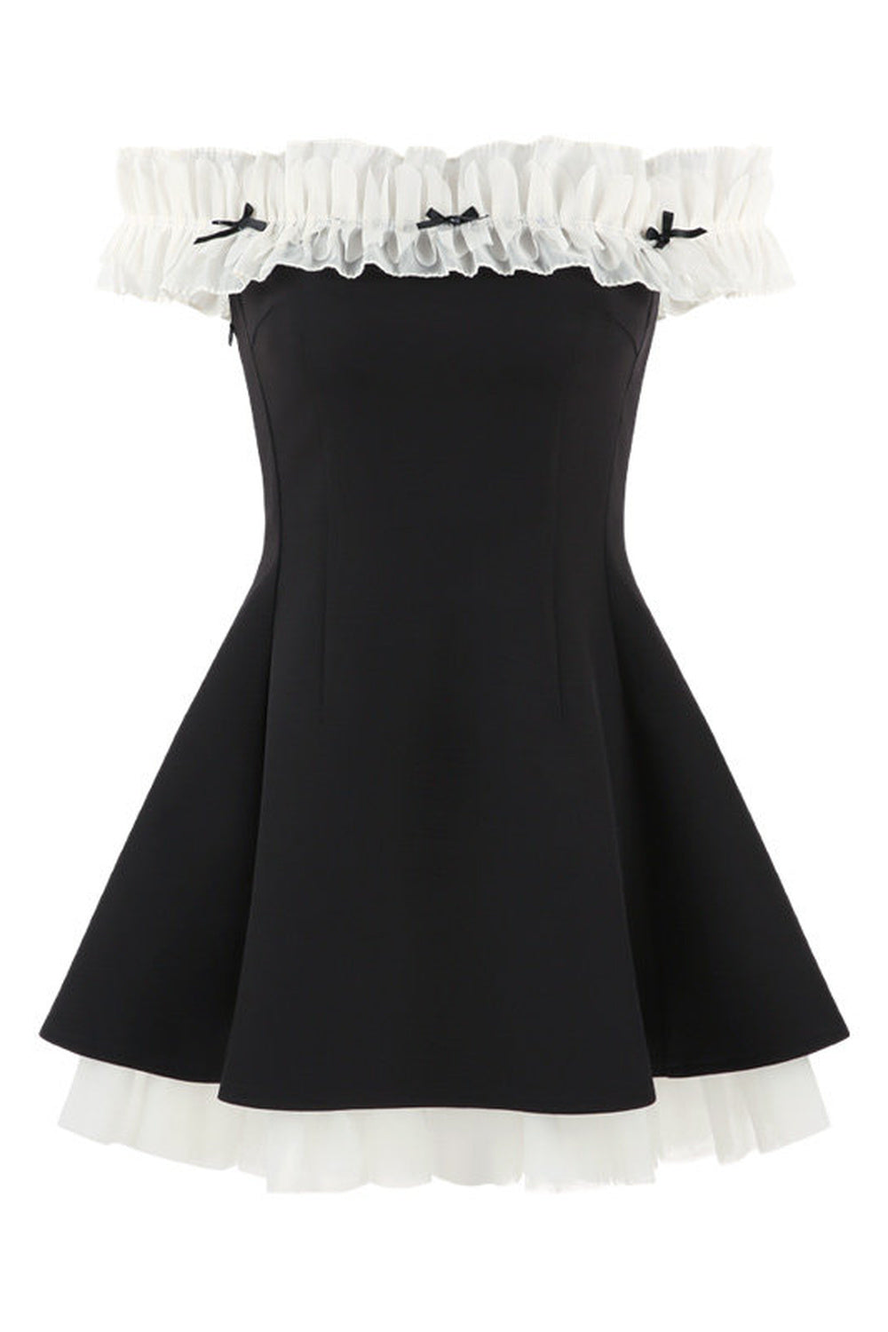 Plissiertes Kleid mit Gürtel im französischen Stil