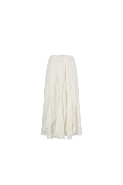 Chiffon Lace Ruffle Skirt