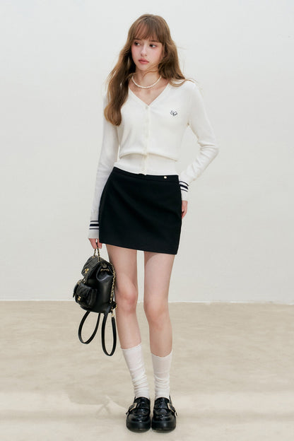 Sailor Collar Shawl Knit Sweater