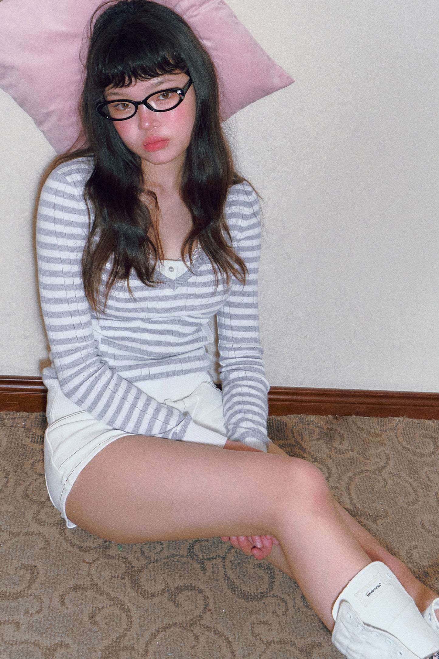 Striped Knit Top and Shorts Set