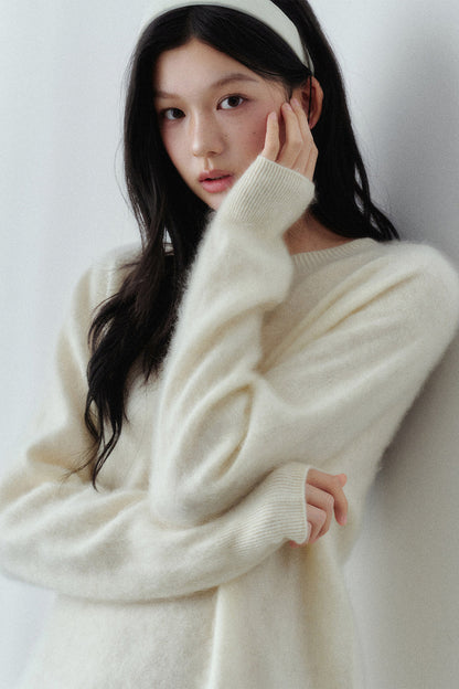 Brushed Cashmere Mulberry Silk Sweater