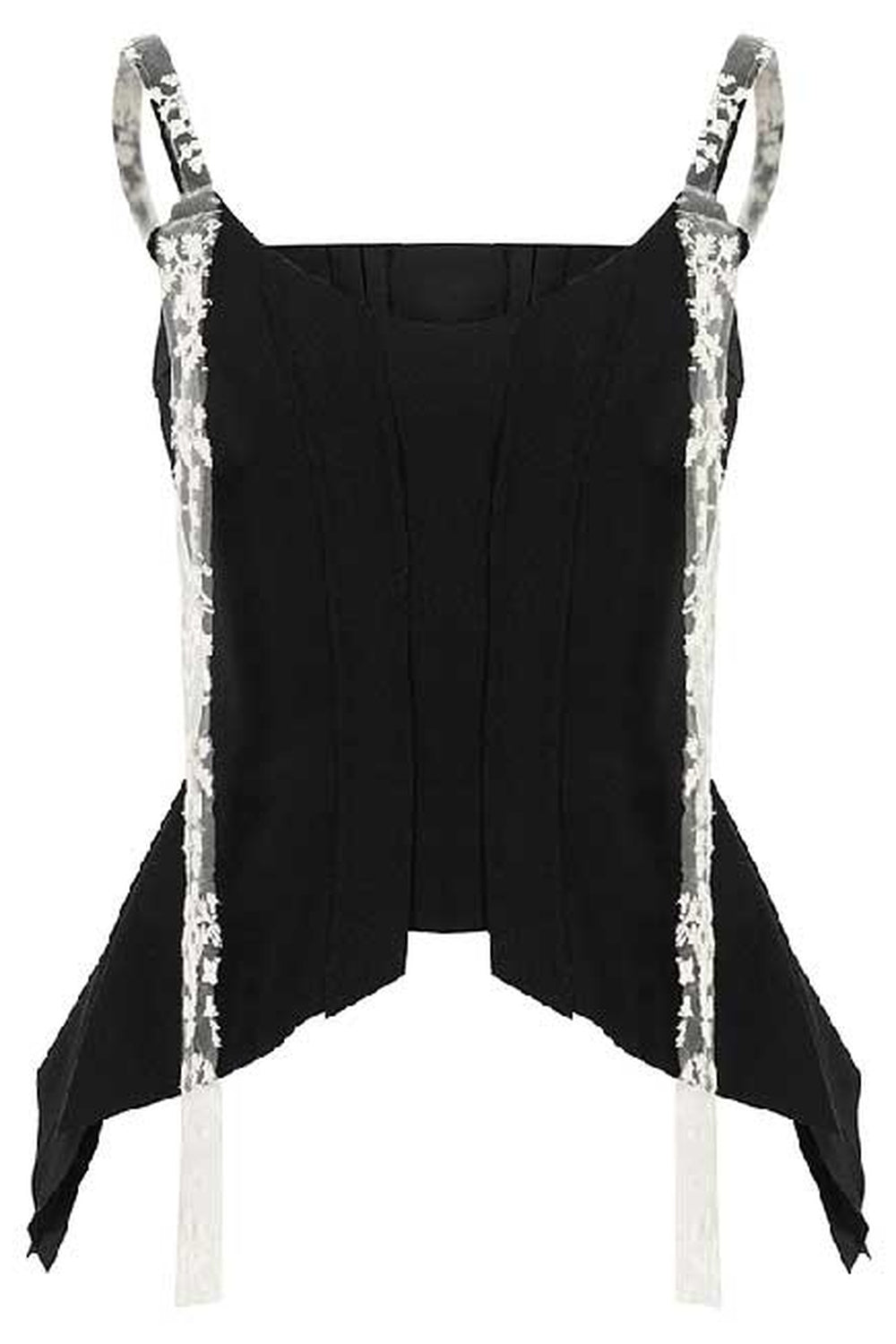 Französisches Gothic-Trägerkleid-und-Rock-Set