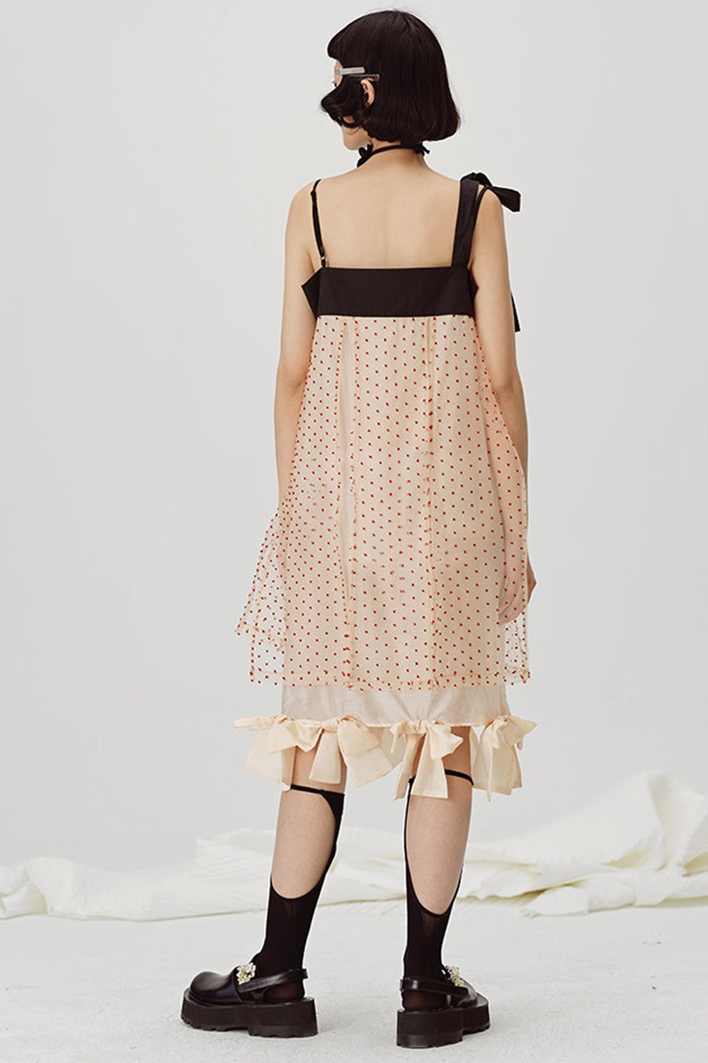 Fragmented Bowknot Strap Dress