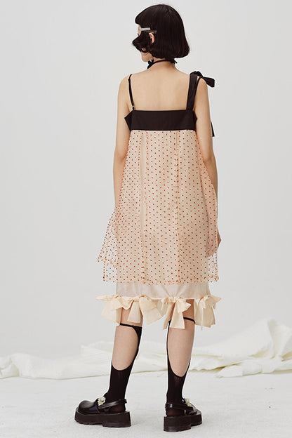 Fragmented Bowknot Strap Dress