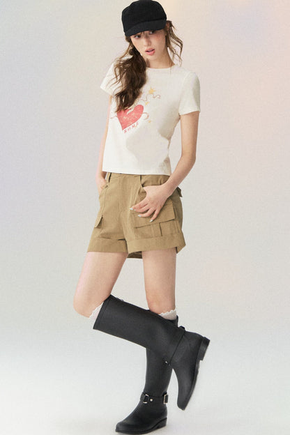 Love Cupid Short Sleeve Blouse