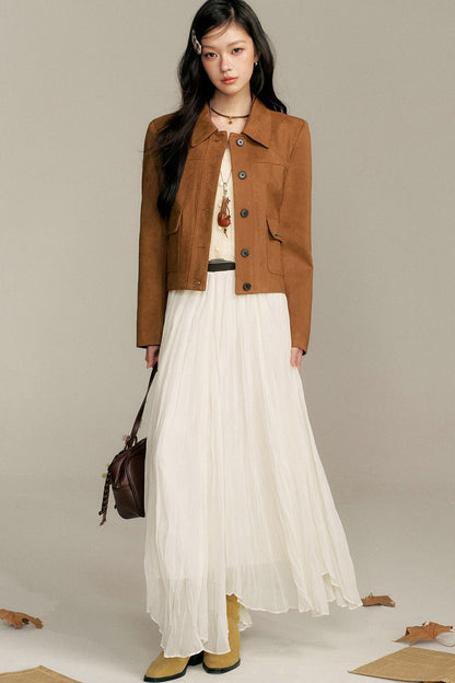 Faux Suede Brown Jacket