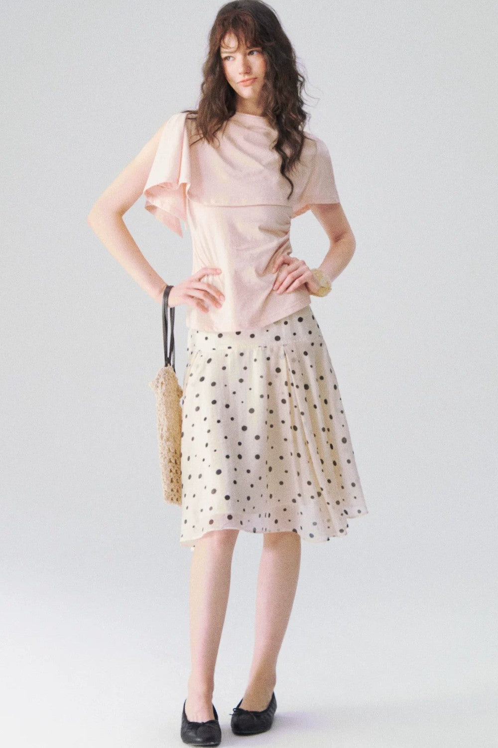 Tencel Polka Dot Skirt