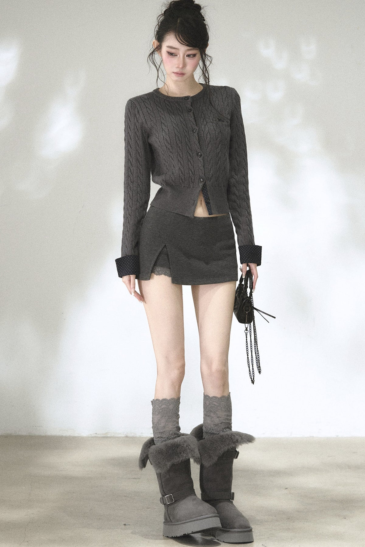 Lace Patchwork A-Line Skirt
