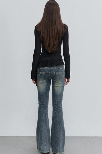 Twist Ruffle Pleated Blouse