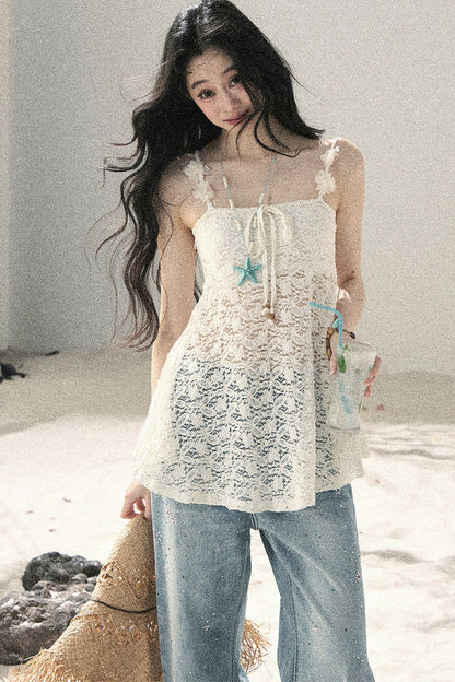 Sequin Straight Leg Jeans