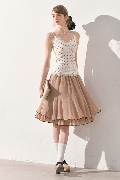 Vintage Printed Lace Vest with Bolero, Skirt and Jacket Set