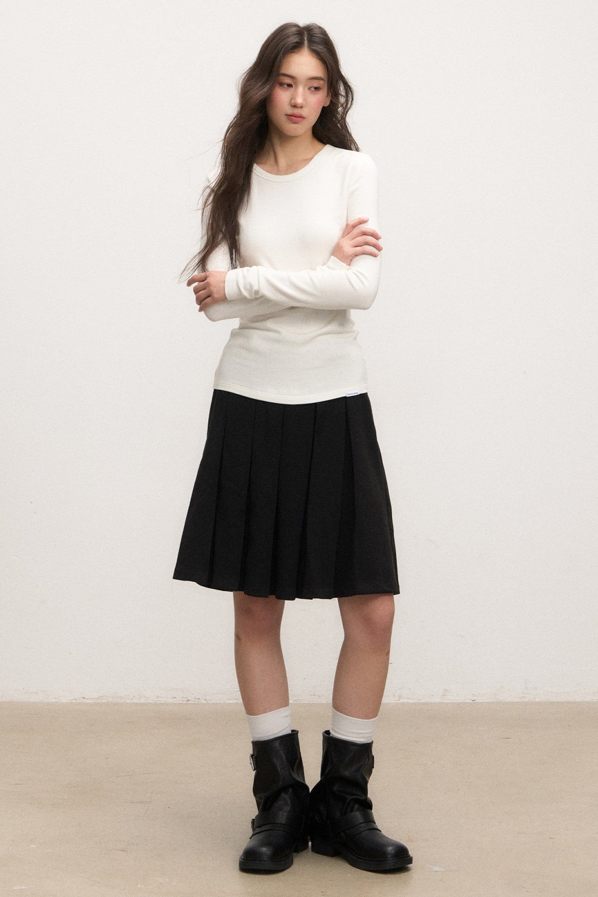 White Wool Knit Top Set-Up