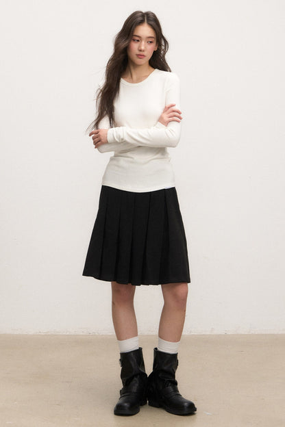White Wool Knit Top Set-Up
