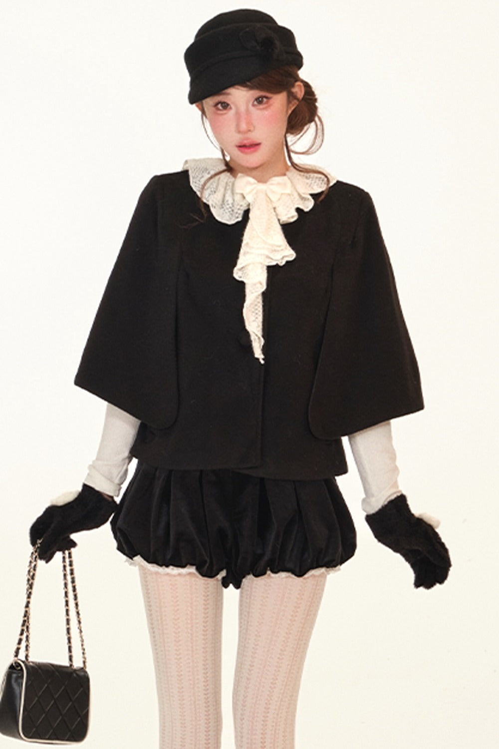 Autumn Lace Ruffle Coat Set-Up