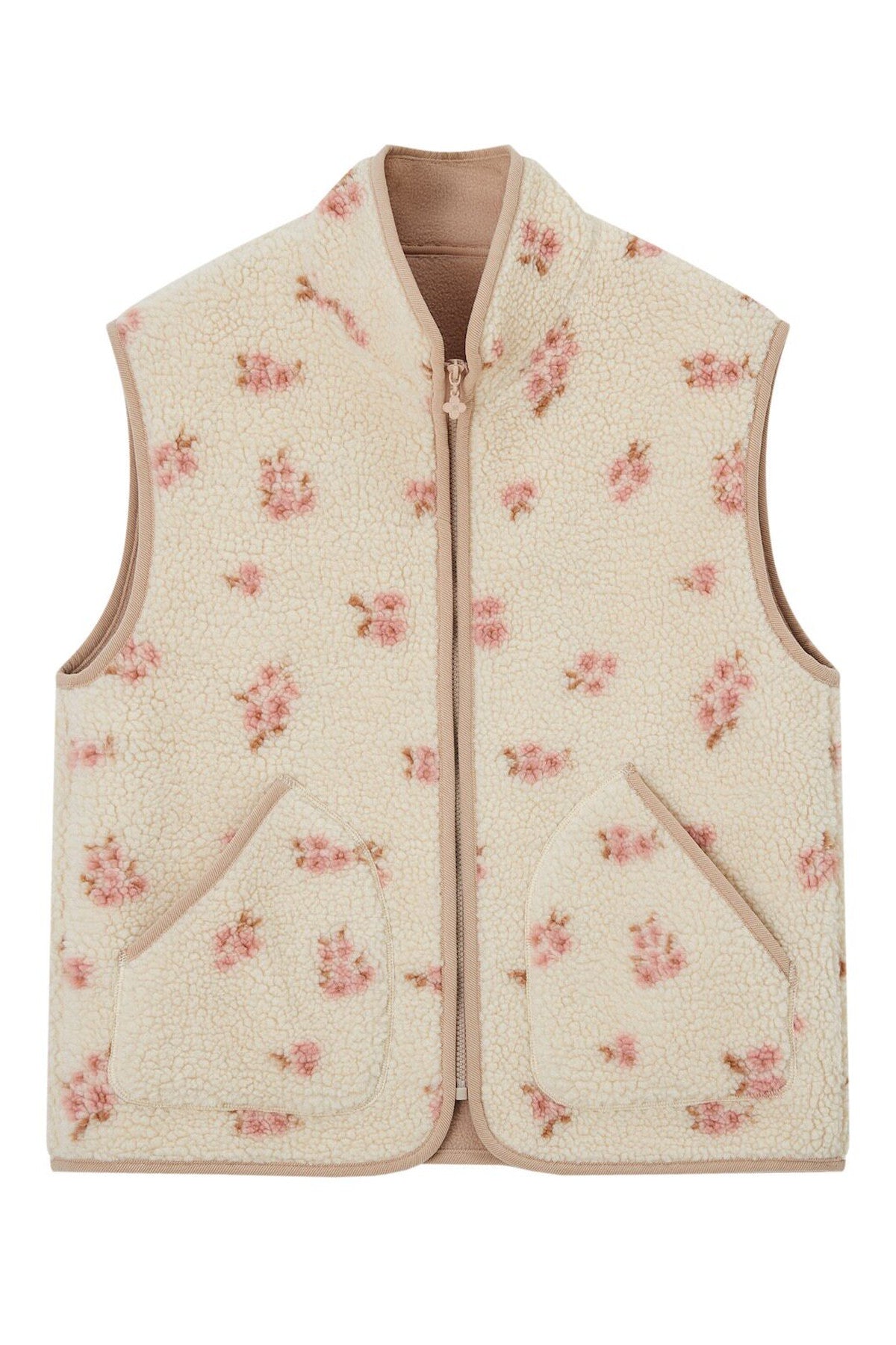 Floral Fleece Vest