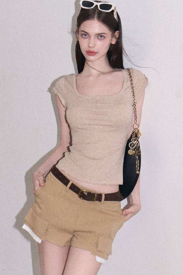 Lyocell Wool Embroidered Top