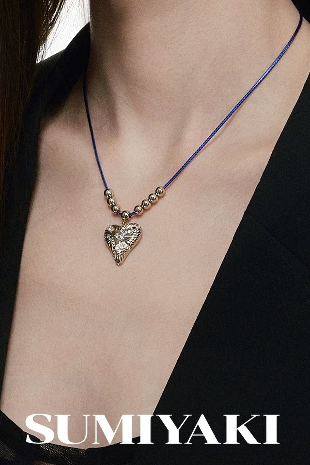 Braided Rope Pull Heart Necklace